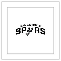 Gallery Pops NBA San Antonio Spurs - Global Logo Wall Art, White Framed Version, 12" x 12"
