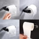 thumbnail image 5 of Injueey Soporte de papel Acrílico Baño Cocina Autoadhesivo Toallero Gancho Colgador con pegatinas Accesorios modernos para el hogar Juegos de accesorios de baño Negro Injueey HA060705-01B, 5 of 6