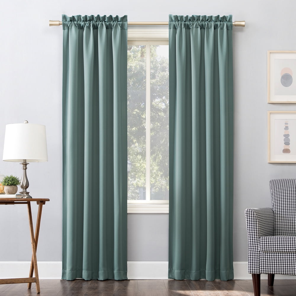 Sun Zero Nolan-Pt Energy Saving Blackout Rod Pocket Curtain Panel, 40