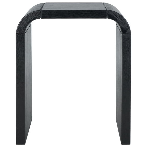 SAFAVIEH Liasonya Modern 22" Curved Black End Table, Black