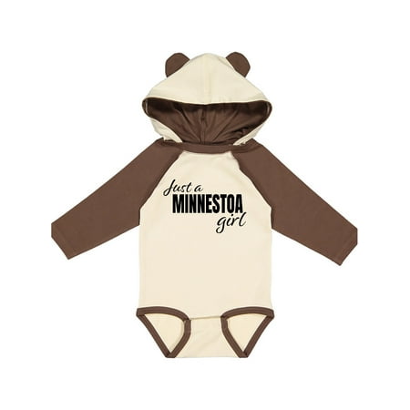 

Inktastic Just a Minnesota Girl Born and Raised Gift Baby Girl Long Sleeve Bodysuit