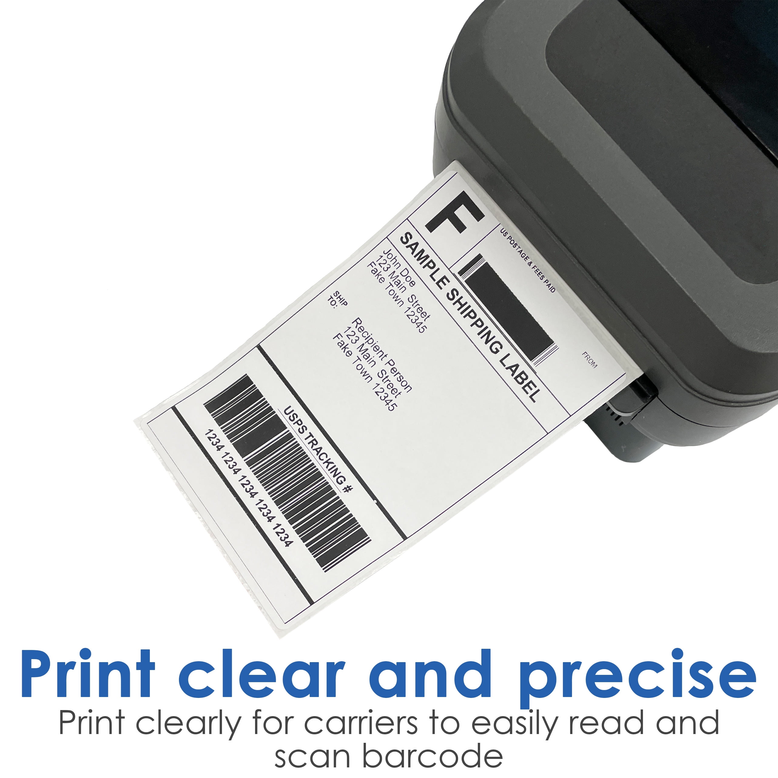 Innovative Haus 4 x 6 Inch Pack of 500 Direct Thermal Shipping Labels with Perforation. White Fanfold Sticky Adhesive Address Mailing Label Compatible ...