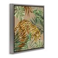 thumbnail image 2 of Stupell Industries Eclectic Palm Leaves Surrounding Leopard Gray Floating Frame Canvas Art, 18 x 18, by Janet Tava, 2 of 7