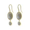 thumbnail image 1 of Boucles d'Oreilles Pendantes en Pierre Labradorite Plaqué Or Argent, 1 of 1