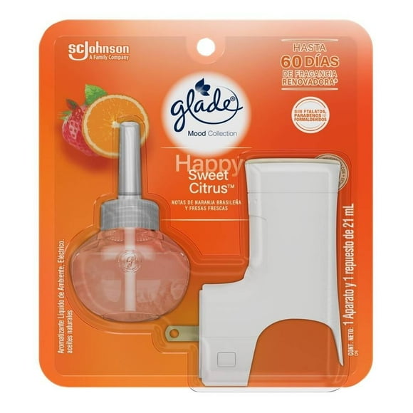 Aromatizante de ambiente Glade Mood Collection Naranja y Fresas Aparato y repuesto 21 ml