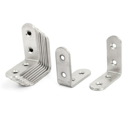 

Uxcell 2 Length Stainless Steel L Shaped Angle Bracket Brace 10pcs