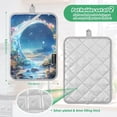 thumbnail image 6 of Yayeee Pot Holders Kitchen Heat Resistant with Pocket 7"x9.8" Cotton Oven Cooking Hot Pads, Floral Moon, 6 of 7