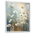 thumbnail image 2 of Designart "Whispering Gardens Of Beige Wildflowers I" Wildflowers Floater Framed Wall Art Living Room, 2 of 5