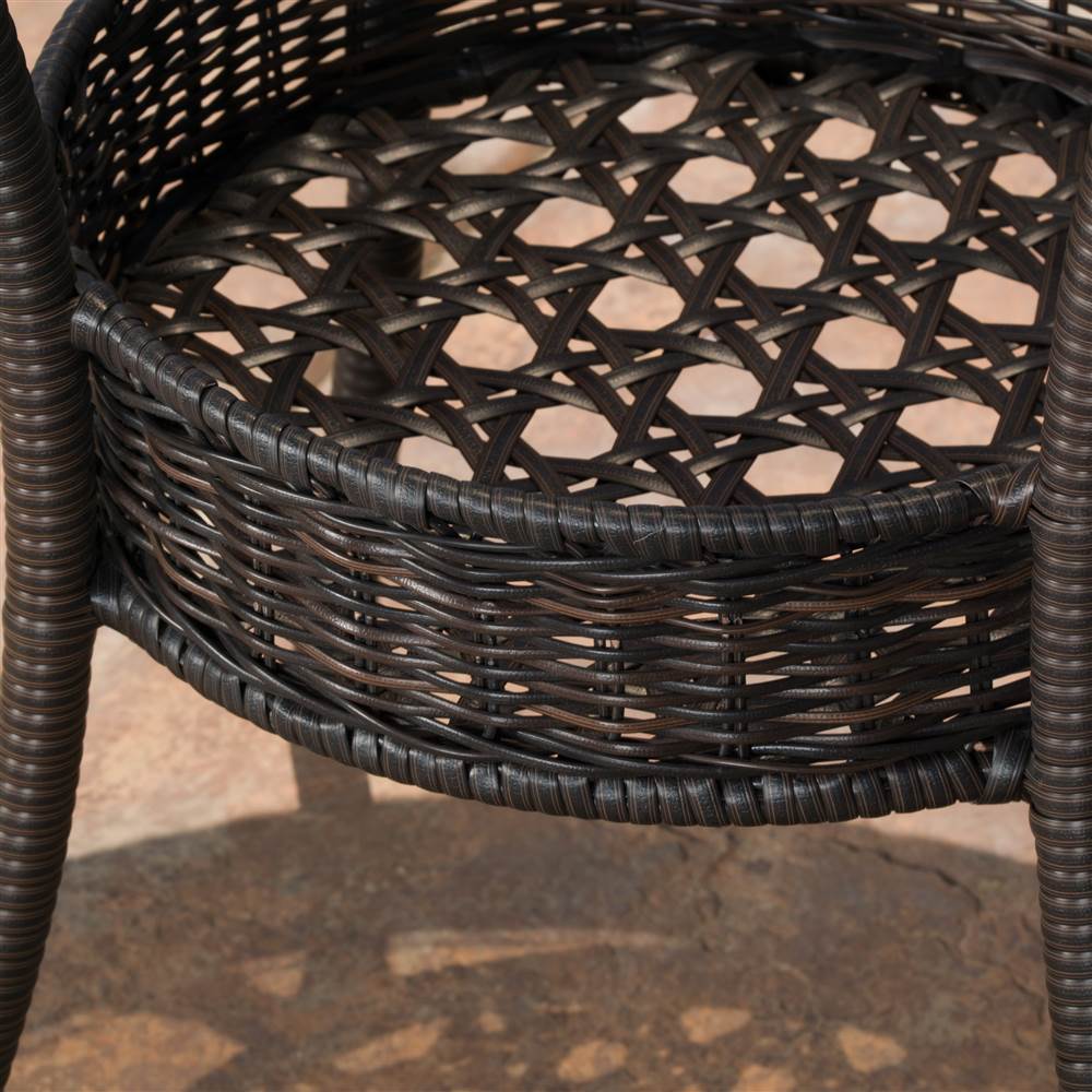 Figi Brown Outdoor Table with Glass Top - image 2 of 4