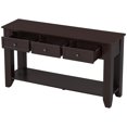thumbnail image 6 of Euroco 55.4" Modern Console Table with 3 Drawers,2-Tier Sofa Table Behind Couch Entryway Table with Bottom Storage Shelf for Living Room,Foyer,Dark Coffee, 6 of 8