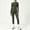 Army Green, variant on Sets For Women 2 Piece Quick Dry Activewear Set Long Sleeve Yoga Gym Workout Clothes Army Green L