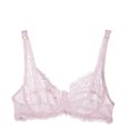 thumbnail image 3 of DDAPJ pyju Women Sheer Lace Bra Triangle See Through V Neck Underwire Bralette Plunge Everyday Bras Pink 34, 3 of 6