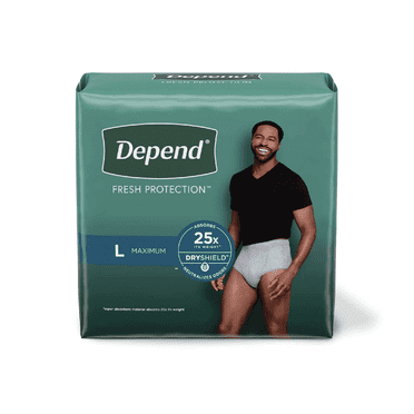 Depend Underwear for Men, Heavy Absorbency, Large, 17 Count