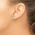 thumbnail image 3 of 14K Yellow Gold w/Rhodium Flower Post Earrings - 15mm, 3 of 6