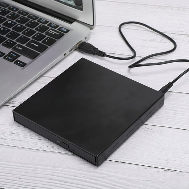 CD-ROM, CD DVD-RW External DVD Drive, Laptop Desktop Connecting Plug And Play Black for 2000 / XP / Vista / 7
