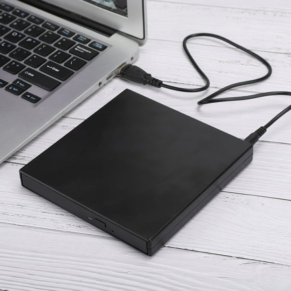 CD-ROM, CD DVD-RW External DVD Drive, Laptop Desktop Connecting Plug And Play Black for 2000 / XP / Vista / 7