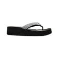 thumbnail image 2 of Hypard Women's Fine Jeweled Wedge Thong Sandal Black Size in 7, M, 2 of 4
