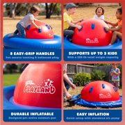 Playland Inflatable Dome Rocker for Kids Ages 5+ | Large 89” Balance Dome Rocker Bouncer with 8 Handles | Fits 3 Children, Heavy-Duty Outdoor Play Equipment for Backyard, 250 Lbs Capacity