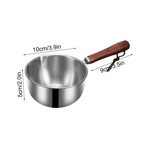 Pan de Acero Inoxidable 304 Acero de Tres Capas Espesado Aceite Caliente Maceta Pequeña Acero Inoxidable Profundizado Micro Pulverización Combustible Hogar Maceta Pequeña Aceite Maceta de Acero Inoxid