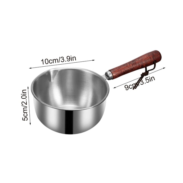 Stainless Steel Pot 304 Three-Layer Thickened Small Cooking Pot with Internal Oil Scale and Comfortable Handle