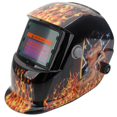 Ktaxon Solar Power Auto Darkening Welding Helmet Variable Shade Range 4/9-13 Mask Grinding Welder Protective Gear Arc Mig Tig,Flame