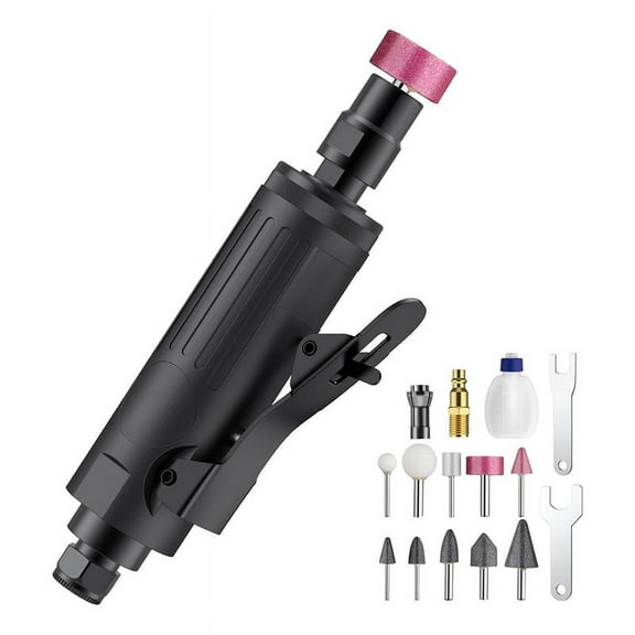 Air Straight Die Grinder,1/4in Pneumatic Angle Die Grinder,25000 RPM,for Contour Grinding, Cutting,Polishing,Weld Repair