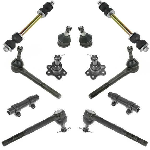 TRQ 12 pc Kit Tie Rod End Ball Joint Sway Bar Link LH RH for Chevy GMC Van New PSA59698