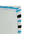 thumbnail image 2 of Ambesonne Abstract Fitted Sheet, Color Bands Stripes, Twin Size, Aqua Black White, 2 of 2