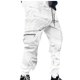 thumbnail image 2 of Pantalones largos para hombre, de color liso, tridimensionales, deportivos, multibolsillos, lavados, rectos, reflectantes, ligeros, cargo, para exteriores, informales, de poliéster., 2 of 5