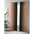 thumbnail image 4 of Sheer Curtains 108 inches Long, Ombre Abstract Gradient Coral Pink and Black Light Filtering Sheer Window Curtains Rod Pocket Voile Drapes for Bedroom Living Room, 52"W x 108"L 2 Panels, 4 of 7