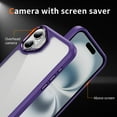 thumbnail image 2 of for iPhone 16 Plus Case Clear, [Wireless Charging][Anti-Yellowing][Military-Grade Protection] Hybrid Clear Back Shockproof Slim Magnetic Phone Case for iPhone 16 Plus,Purple, 2 of 7