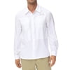 WEILANXIN Store Weilanxin Men's Sun Protection Fishing Shirts Long Sleeve Travel Work Shirts for Men UPF50+ Button UP Shirts with Zipper Pockets White S