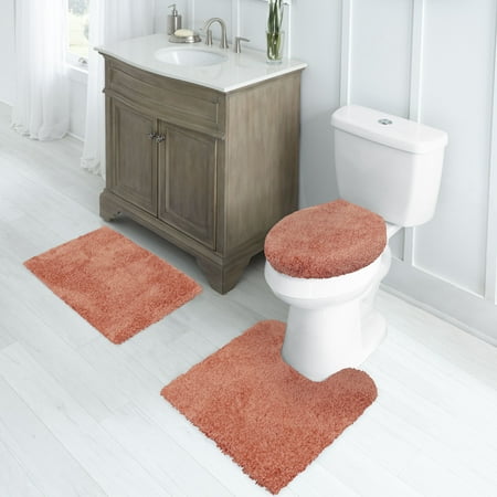 Better Homes Gardens Nylon Thick And Plush 3 Piece Bath Rug Set