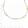 thumbnail image 3 of 14K Yellow Gold 5-6mm White Near Round Fw Cultured Pearl Bead 12-Station Necklace Made In Canada xf445-18, 3 of 5