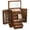Walnut, variant on Jewelry Box for Women, 6 Layer Rustic Wooden Jewelry Boxes & Organizers with Mirror & Drawers for Rings Earrings Necklaces(White)