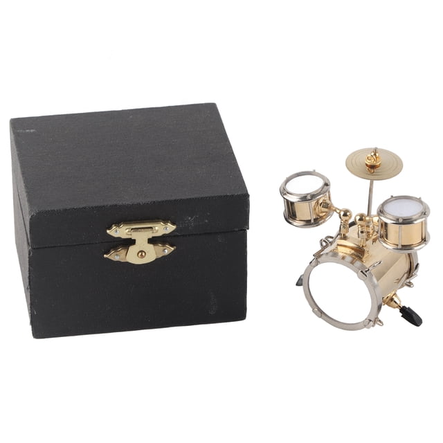 Réplica de instrumento musical en miniatura, batería, adorno, regalo para baterista