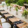 thumbnail image 4 of Easter Eggs Cloth Napkins, Carrots Spring Daisy Botanical Rustic Dark Blue Washable and Reusable Dinner Napkins Set of 4, Table Napkin for Kitchen Party Birthday Wedding Hotel Housewarming 20"x20", 4 of 9