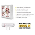 thumbnail image 2 of Plug in Dimmable LED Night Light with Dusk to Dawn Auto Sensor, Adjustable Brightness, Warm Light, Auto On/Off Nightlight for Bathroom, Hallway, Nursery, Bedrooms - Red Flower Toss, 2 of 7