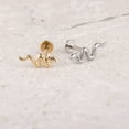 thumbnail image 5 of Tiny Snake Cartilage Earring, 316L Surgical Steel threaded Conch Snake Stud, Flat Back Tragus Earring Cartilage Piercing Nap earring, 5 of 7