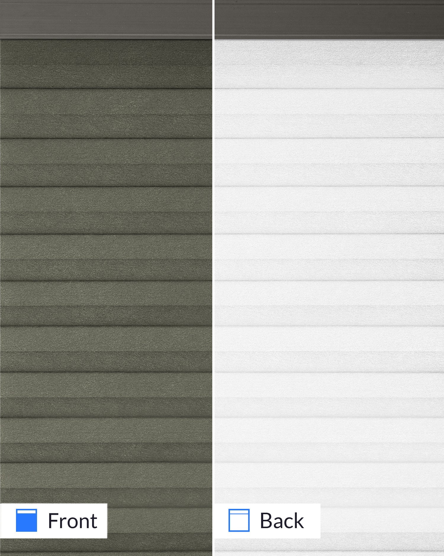 Chicology Cordless Top Down Bottom Up Blackout Cellular Shade Tarpaulin Grey 33.25 in. W x 48 in. L