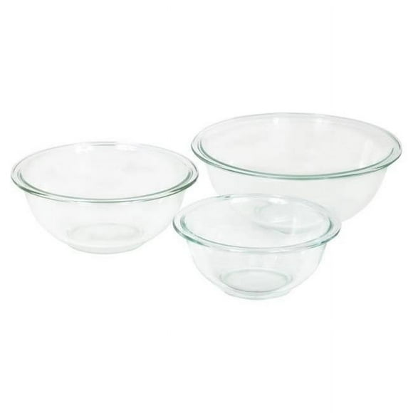 Corningware-Pyrex 6001001 CLR Pyrex 3 Pièces Set de Bol de Mélange - Pack de 2