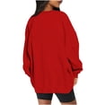 thumbnail image 3 of Costumes de Noël en Liquidation Col Rond Mode Décontractée Manches Longues Chandail en Molleton Imprimé de Noël Hauts Blouse Chandail en Molleton Grande Taille pour Femmes, 3 of 5