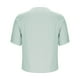 thumbnail image 5 of Mujeres Tops de Verano de Moda Casual Color Sólido Cuello en V Manga Corta, Blusa Ligera Y Elegante, 5 of 6