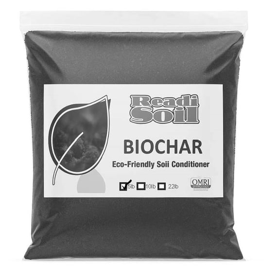 Readi Soil 5 lb. Organic Biochar Soil Amendment – Carbon-Rich Conditioner for Water Retention & Root Growth