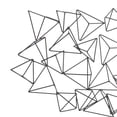 thumbnail image 5 of DecMode Black Modern Metal 3D Triangular Shape Abstract Wall Décor, 48"W x 27"H, 5 of 13