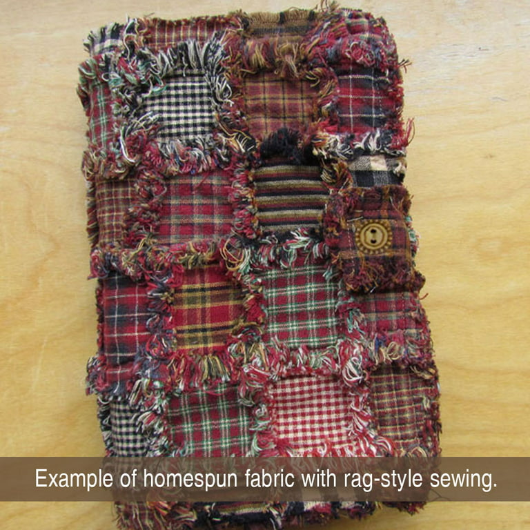 Cotton Quilt Fabric Flannel Hadley Navy & Red Plaid - AUNTIE CHRIS