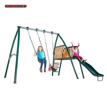 Sportspower Alta Oaks 10-foot Heavy Duty Swing Set with Slide