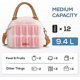 thumbnail image 5 of Womens Lunch Bag Insulated Lunch Box Multifunctional Portable Lunch Bag, Insulated Bag, Bento Bag For Work, Picnic, Grey, 5 of 5