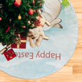 thumbnail image 5 of FMSHPON Easter Bunny Rabbit Xmas Christmas Tree Skirt Stand Mat for Holiday Party Decoration Indoor Outdoor 36 inches, 5 of 6
