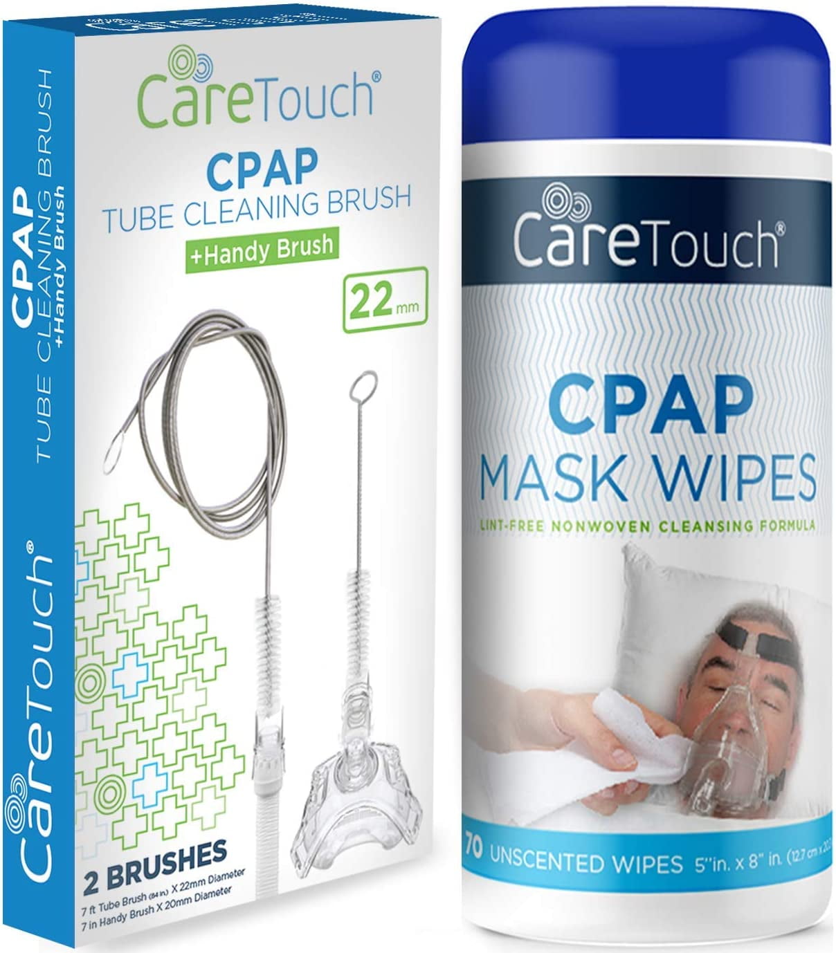 Care Touch CPAP Mask Wipes, Unscented 70 Wipes Plus CPAP Tube